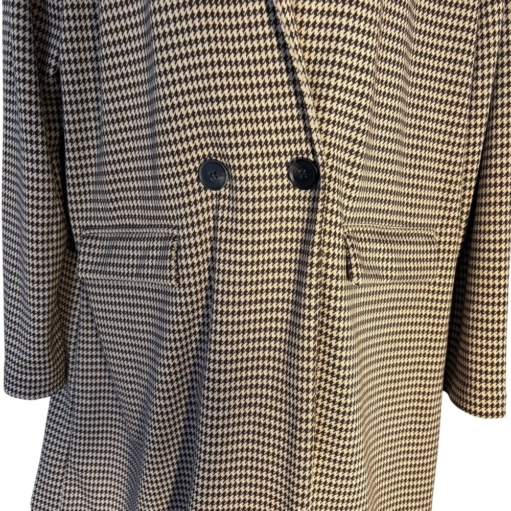 Houndstooth Longline Double-Breasted Blazer By Philosophy Size XL - Picture 2 of 10